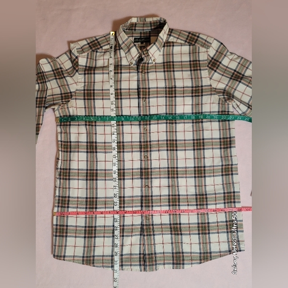 0841. Eddie Bauer ~ Men's ~ Plaid Button-Down Shirt ~ Large - Picture 10 of 12